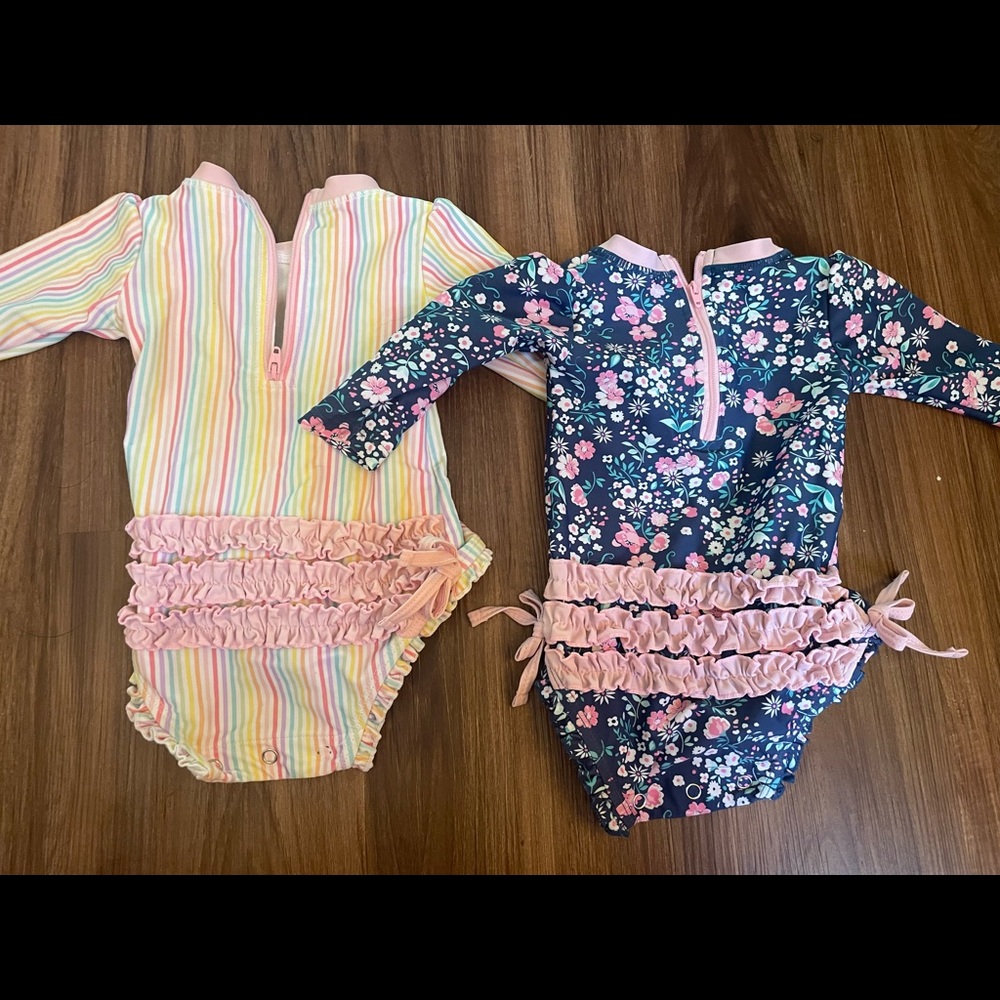 Two ruffle butt swimsuits